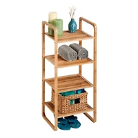 Honey Can Do Bamboo 4-Tier Vertical Bamboo Shelf