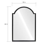 16" x 24" Scalloped Arch Wall Mirror in Black Metal Frame by Ashland®
