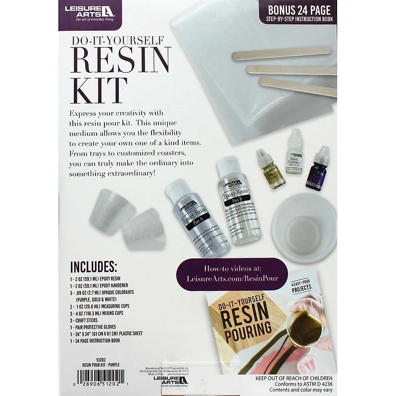 Leisure Arts® Purple Box Resin Pour Kit