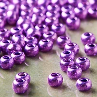 12 Pack: John Bead Purple Metallic Czech Glass Seed Beads, 6/0
