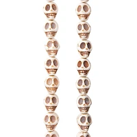 White Turquoise Skull Beads, 10mm by Bead Landing™