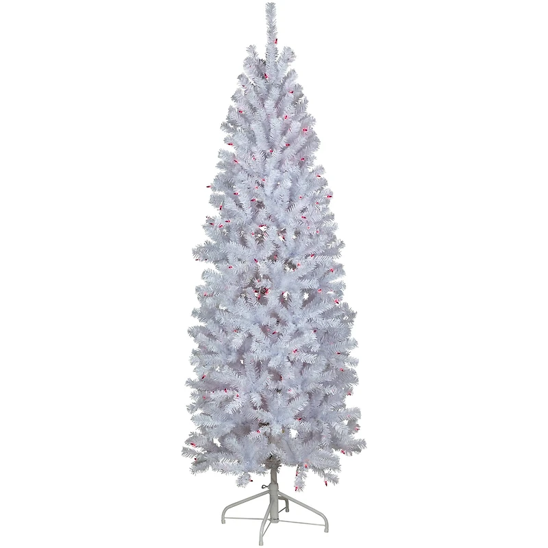 6.5ft. Pre-Lit Slim Geneva White Spruce Artificial Christmas Tree