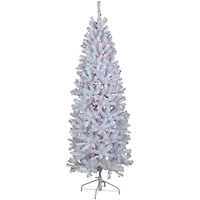 6.5ft. Pre-Lit Slim Geneva White Spruce Artificial Christmas Tree
