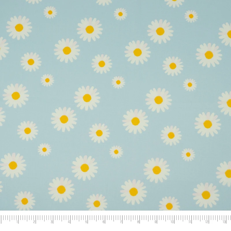 SINGER Blue Daisy Cotton Fabric