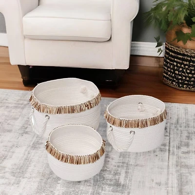Honey Can Do Nesting Cotton Rope Basket Set