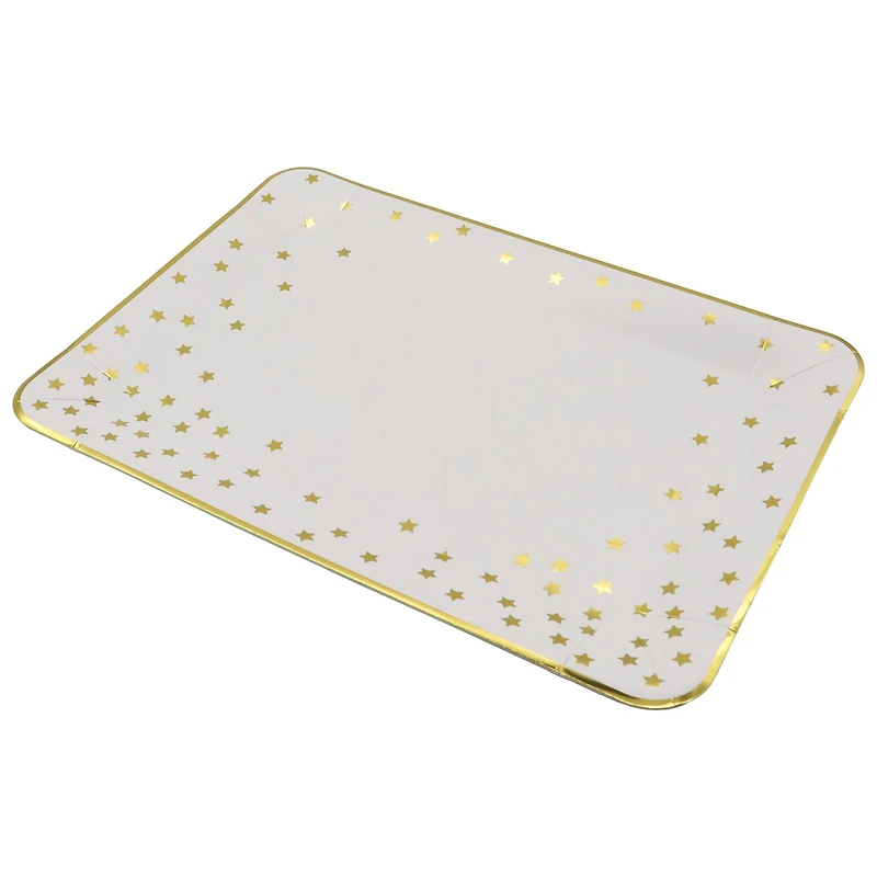 9" x 13" Gold Stars Paper Serving Trays, 2ct. by Celebrate It™