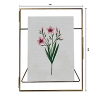 Just Jane 7" x 9" Brass Float Frame with Easel by Studio Décor®