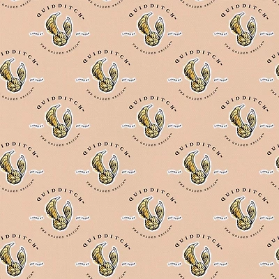 Harry Potter Peach Watercolor Quidditch Precut Cotton Fabric