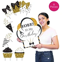 Kate Aspen® Black & Gold Birthday Yard Sign Set