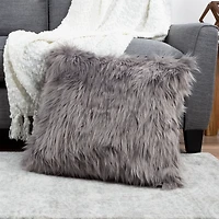 Hastings Home Faux Fur Pillow