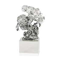 10" Clear Freeform Glass Sculpture