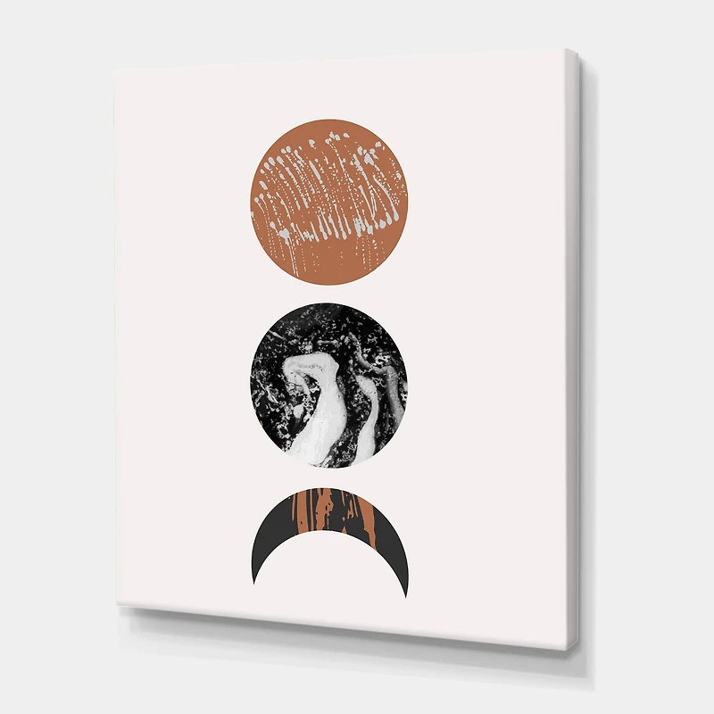 Designart - Retro Shapes Abstract Suns and Moons