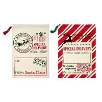 Medium Do Not Open & North Pole Santa Sack Set by Celebrate It™