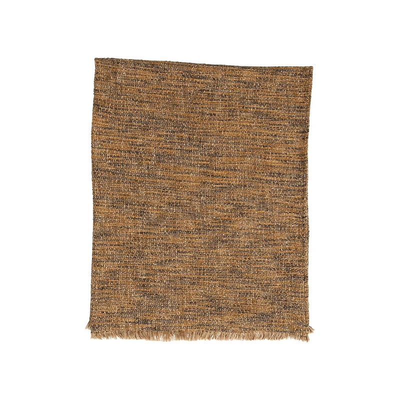 Hello Honey® Black & Tan Mélange Bouclé Throw with Fringe