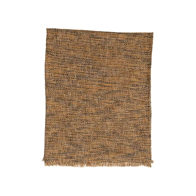 Hello Honey® Black & Tan Mélange Bouclé Throw with Fringe