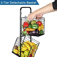 NEX™ Black 3-Tier Fruit Basket Stand