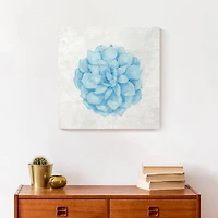 Soft Blue Succulent 16" x 16" Canvas Wall Art