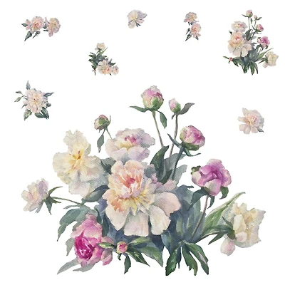 RoomMates White & Pink Floral Bouquet Peel & Stick Giant Wall Decals