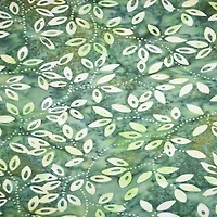 Feldman Premium Indonesian Batik Green Leaves Fabric
