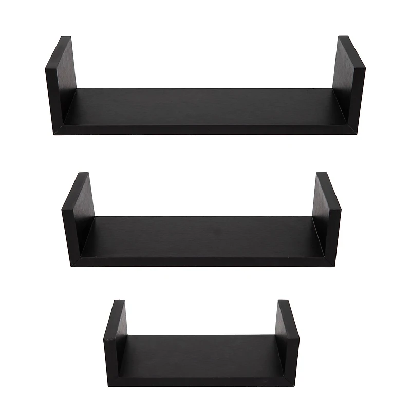 Mind Reader Floating Shelf Set with Invisible Brackets