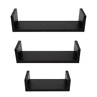 Mind Reader Floating Shelf Set with Invisible Brackets