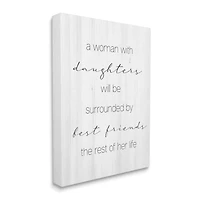Stupell Industries Best Friend Daughters Birch Pattern Typography Phrase Canvas Wall Art