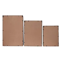 Gold Metal Industrial Wall Mirror, 3ct.