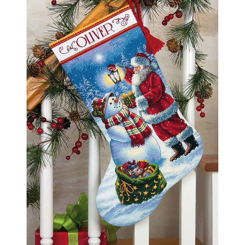 Dimensions® Gold Collection® Holiday Glow Stocking Counted Cross Stitch Kit