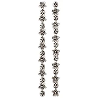 12 Pack: Silver Flower Beads by Bead Landing™