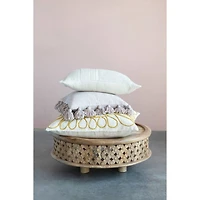 Hello Honey® Lavender Woven Mélange Cotton Pillow with Tassels