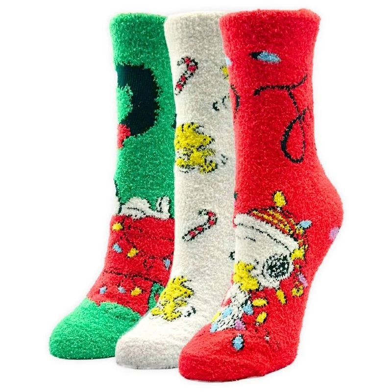 Peanuts® 3 Pack Cozy Crew Socks in Greeting Card Box