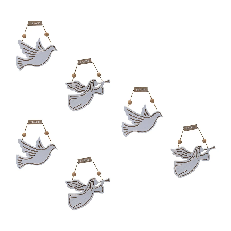 Dove & Angel Sentiment Ornament Set
