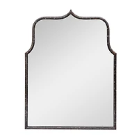 Hello Honey® Distressed Black Modern Farmhouse Metal Framed Wall Mirror