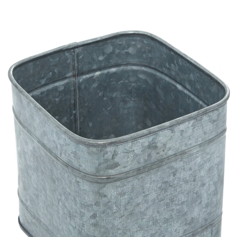 Silver Metal Farmhouse Box Set, 7" & 8"