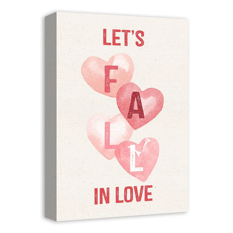 Let's Fall In Love Canvas Wall Art