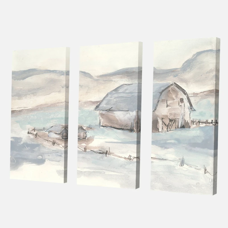 Designart - Farmhouse Barn Grey IV