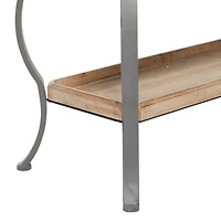 Brown Iron Rustic Console Table, 33" x 39" x 13"