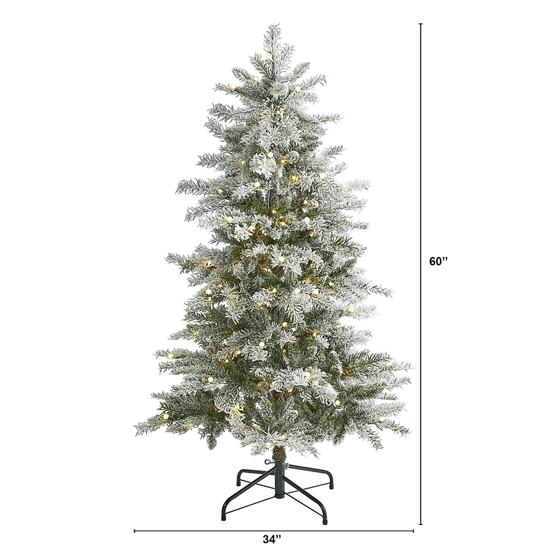 5ft. Pre-Lit Nova Scotia Spruce Artificial Christmas Tree, Warm White LED Lights