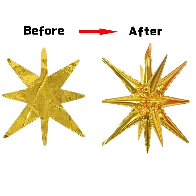 22" Golden Explosion Star Foil Balloon