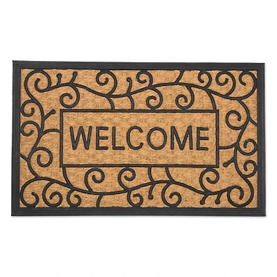 DII® Tuffridge Light Swirls Welcome Coir & Rubber Doormat