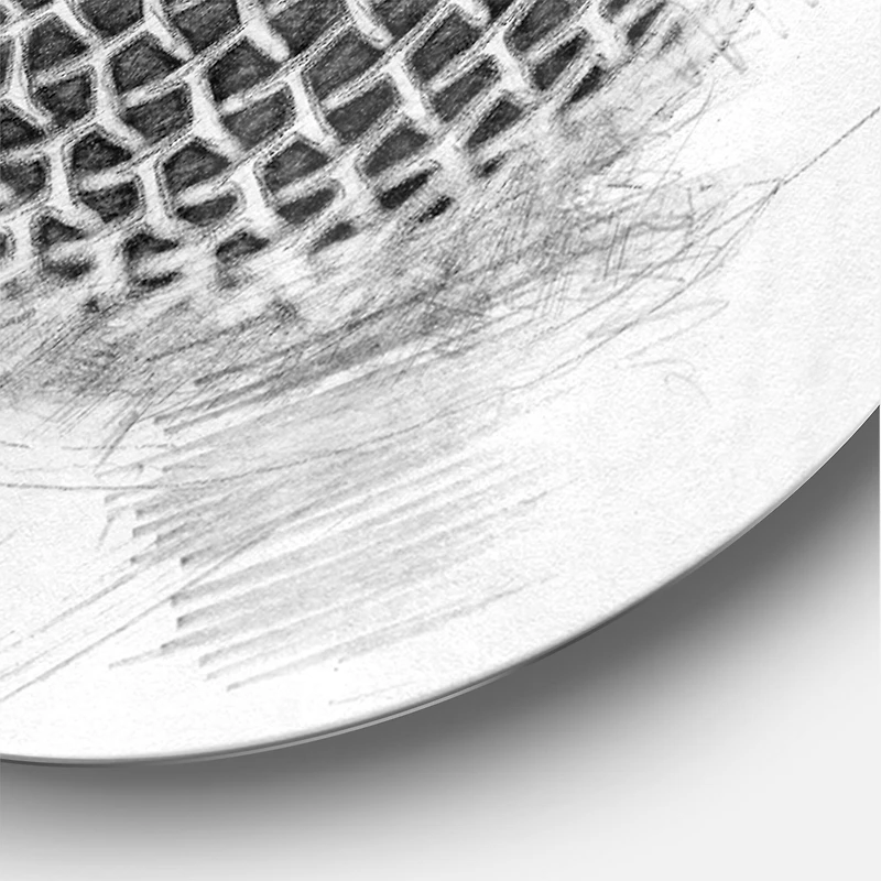 Designart 'Microphone In Pencil Sketch Modern Wall Clock