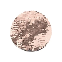 Craft Express 4" Round Champagne & White Sublimation Sequin Patches, 2ct.