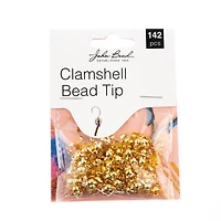 John Bead 8mm Gold Clamshell Bead Tips, 142ct.
