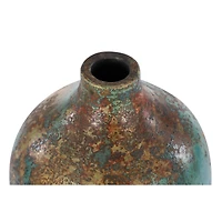 16" Blue Ceramic Rustic Vase