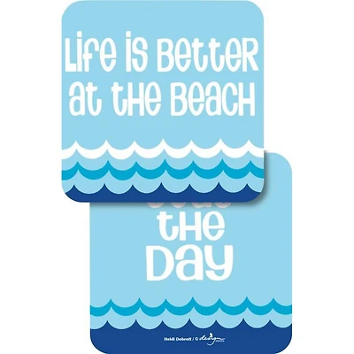 JAM Paper 4" Life Is Better Coasters, 60ct.