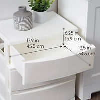 IRIS® 29.5qt. White Wide 3-Drawer Stacking Chests, 2ct.
