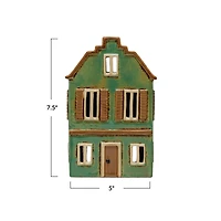 Hello Honey® 7.5" Mint & White Stoneware House Décor Accent