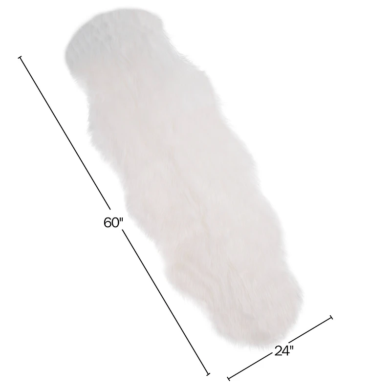 Hastings Home Faux Sheepskin Fur Rug