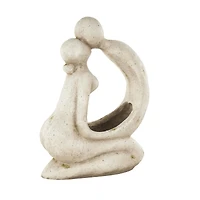 20" Cream Kissing Figures Planter