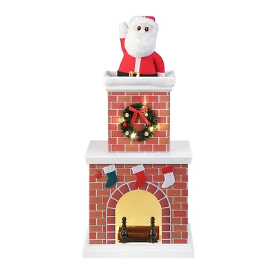18" LED Animated Santa No.2 in Chimney